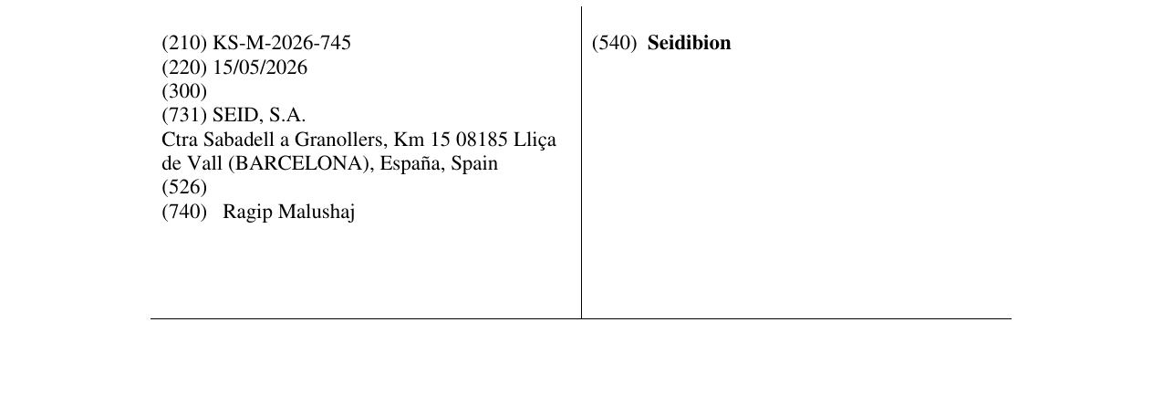 Zëri i markës Seidibion në buletin