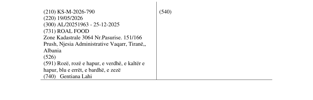 Zëri i markës Buletini Zyrtar Nr. 138 i Agjencisë për Pronësisë Industriale në buletin