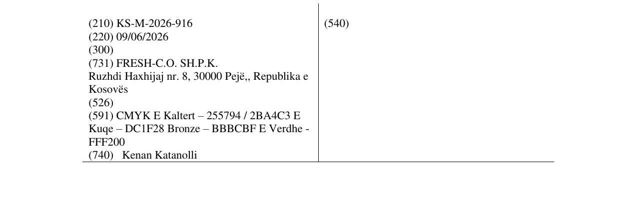 Zëri i markës FRESH në buletin