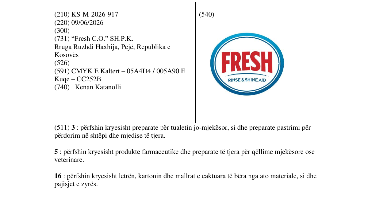 Zëri i markës FRESH në buletin
