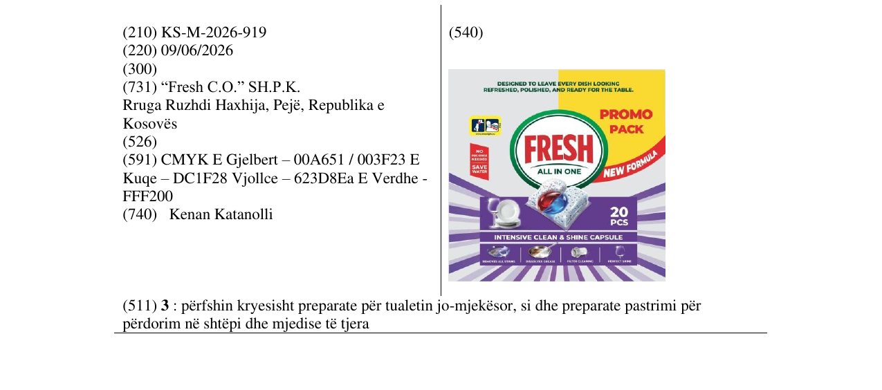 Zëri i markës FRESH në buletin