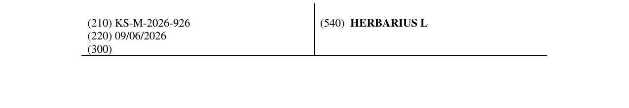 Zëri i markës HERBARIUS L në buletin