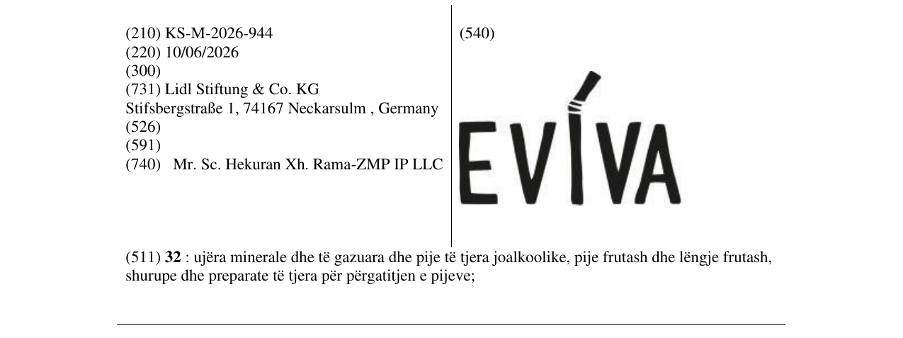 Zëri i markës EVIVA në buletin