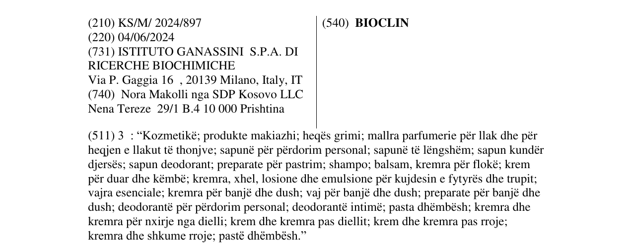 Zëri i markës BIOCLIN në buletin