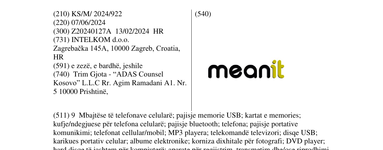 Zëri i markës meanit në buletin