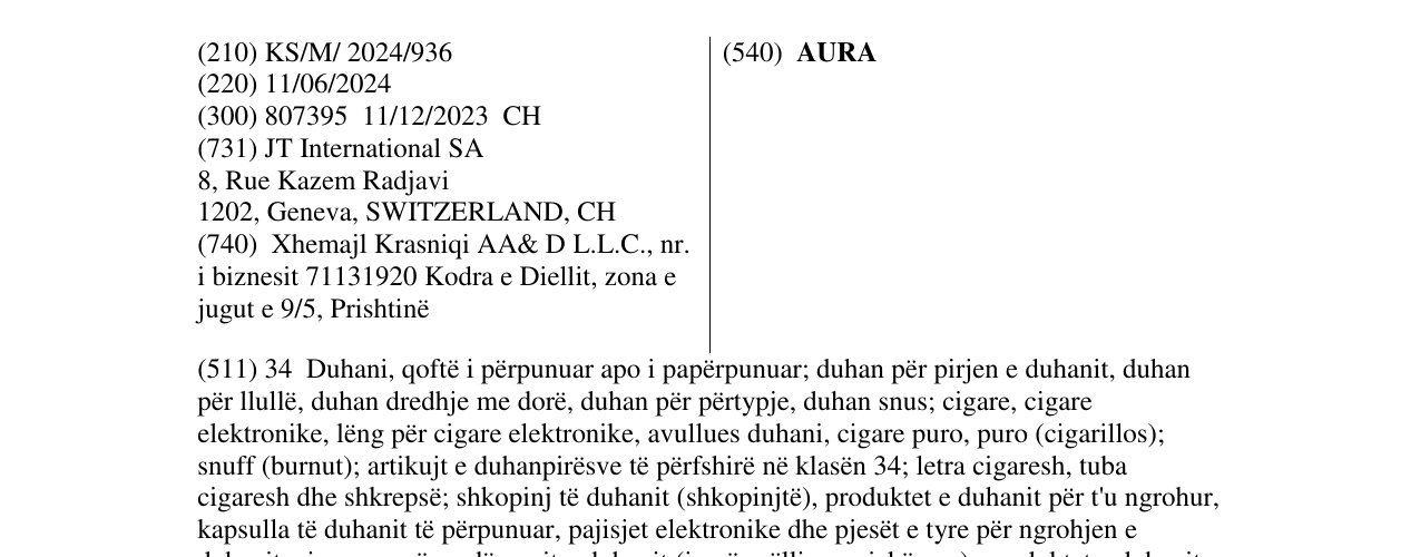Zëri i markës AURA në buletin