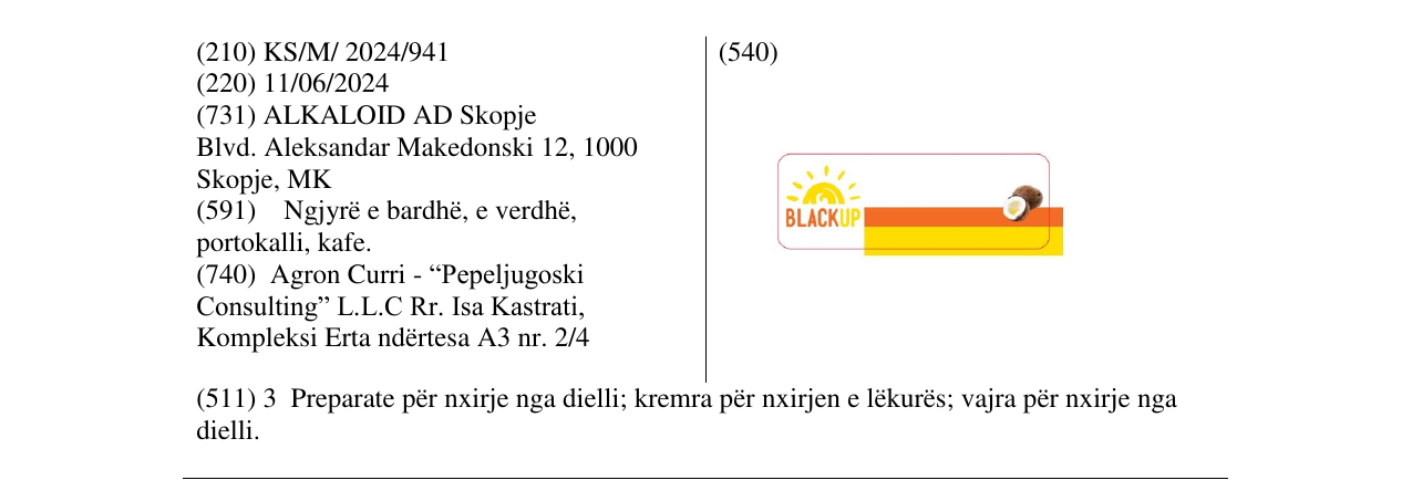 Zëri i markës BLACKUP në buletin