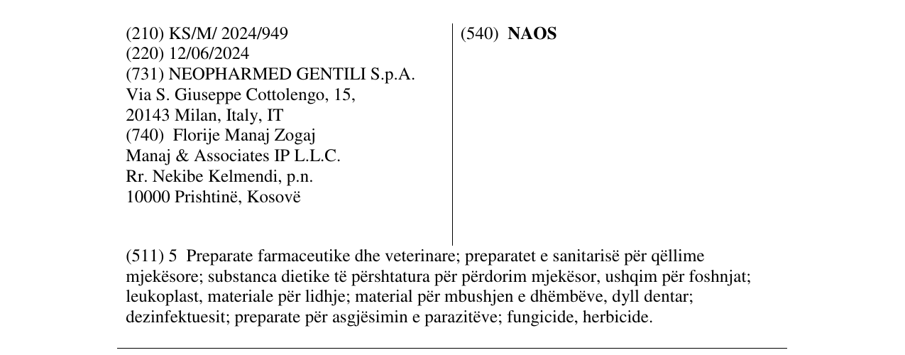 Zëri i markës NAOS në buletin