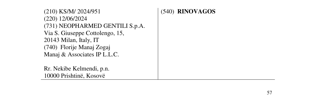 Zëri i markës RINOVAGOS në buletin