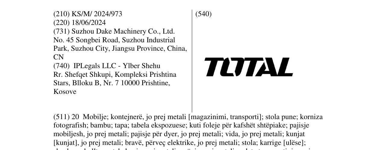 Zëri i markës TOTAL në buletin