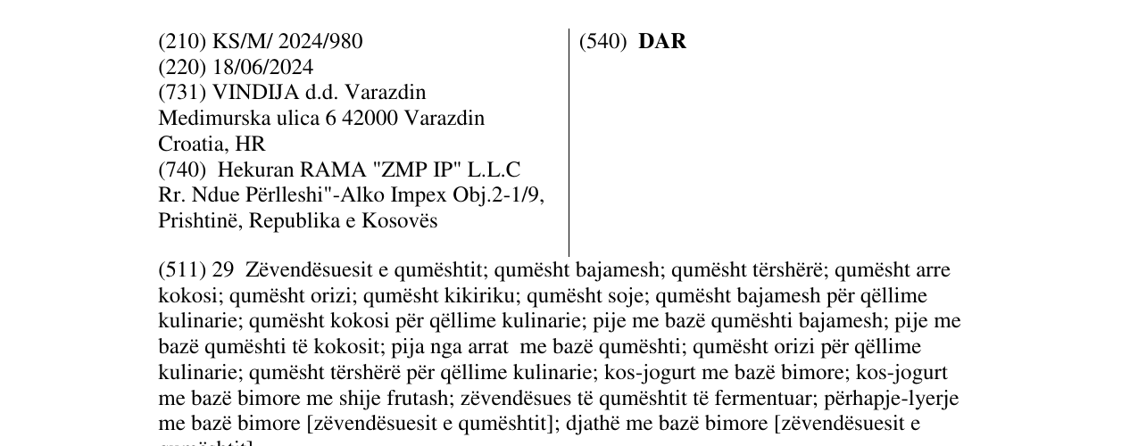 Zëri i markës DAR në buletin