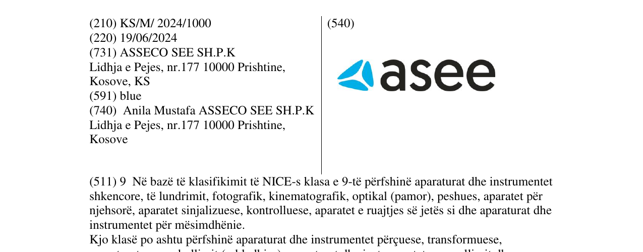 Zëri i markës asee në buletin