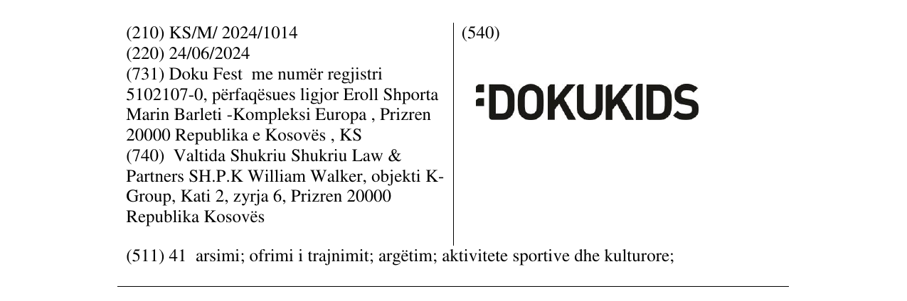 Zëri i markës DOKUKIDS në buletin