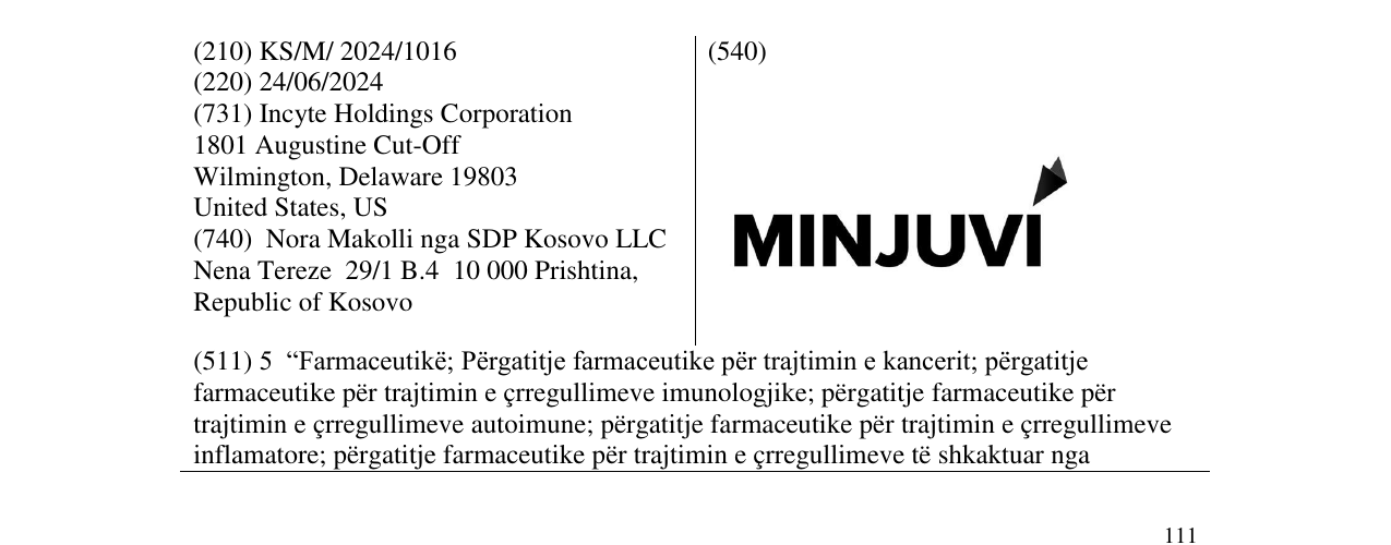 Zëri i markës MINJUVI në buletin
