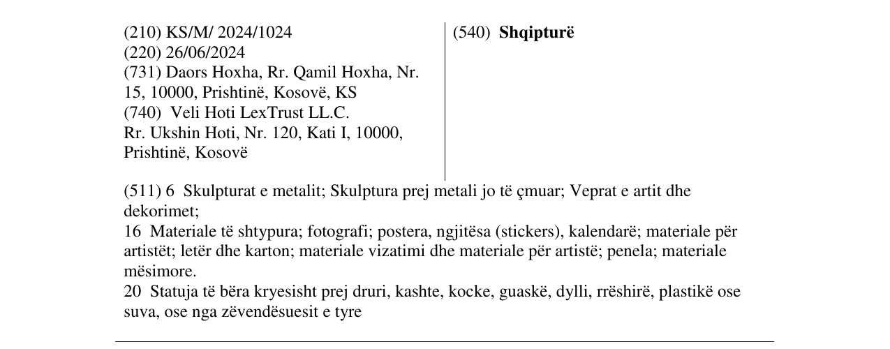 Zëri i markës Shqipturë në buletin