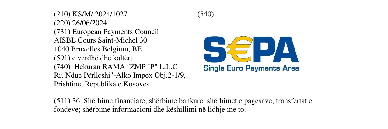 Zëri i markës SEPA në buletin