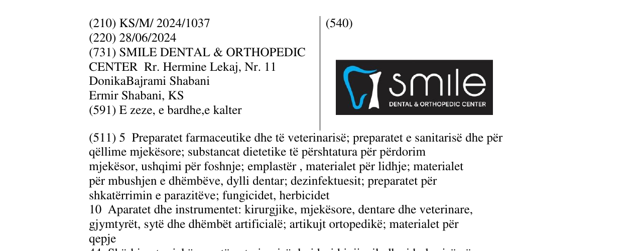 Zëri i markës smile në buletin