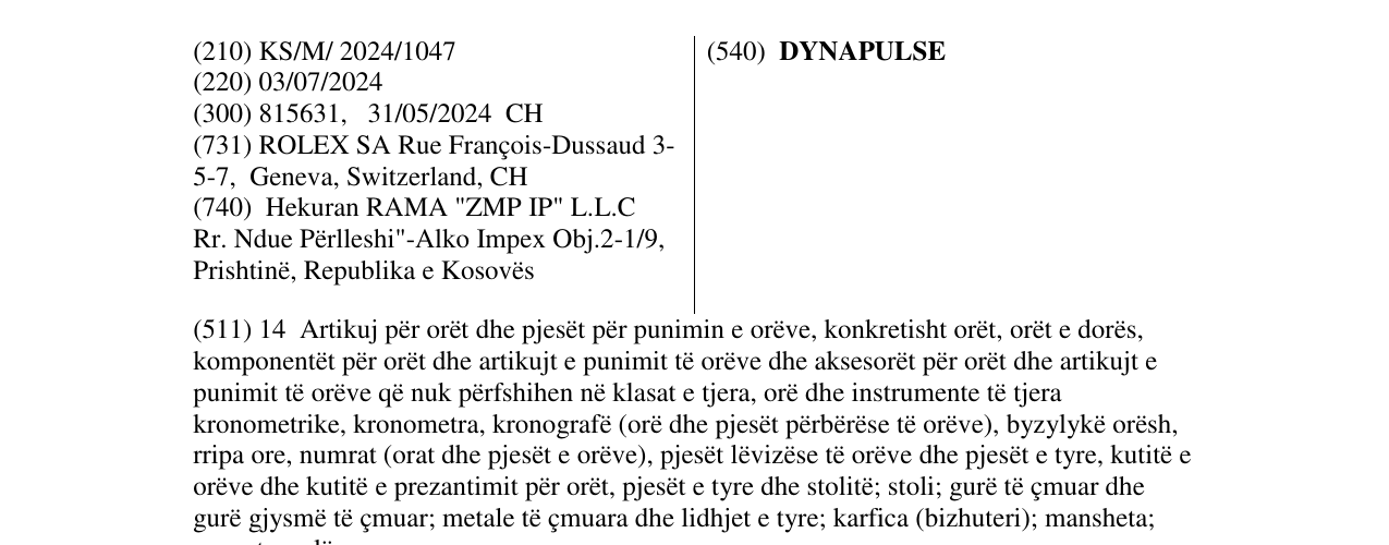Zëri i markës DYNAPULSE në buletin