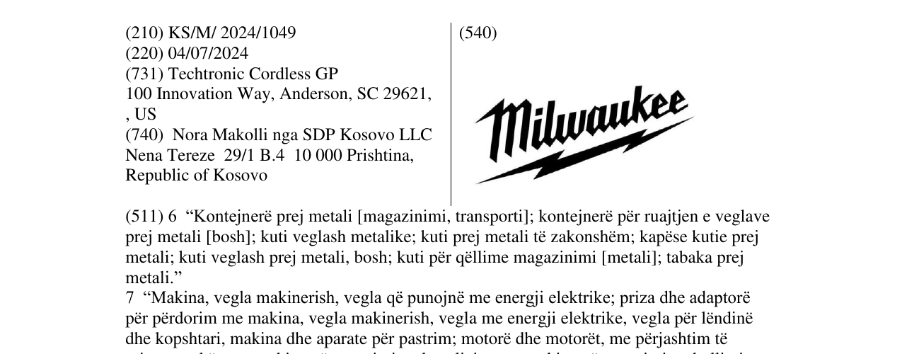 Zëri i markës Milwaukee në buletin