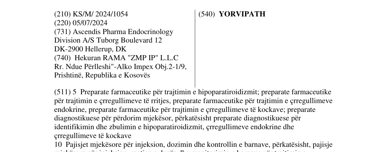 Zëri i markës YORVIPATH në buletin