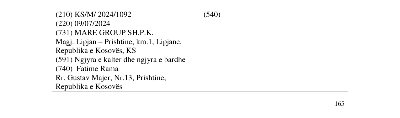 Zëri i markës Mare në buletin
