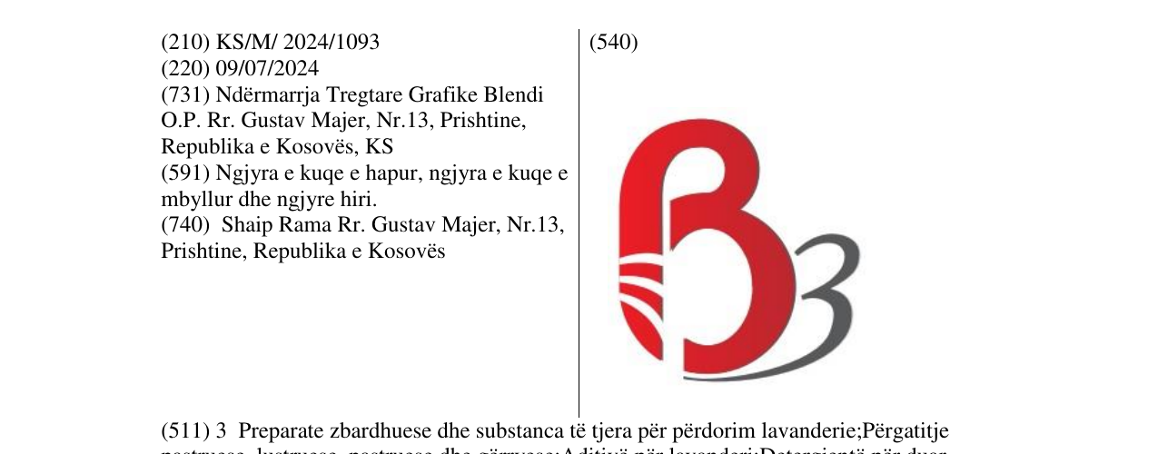 Zëri i markës B3 në buletin