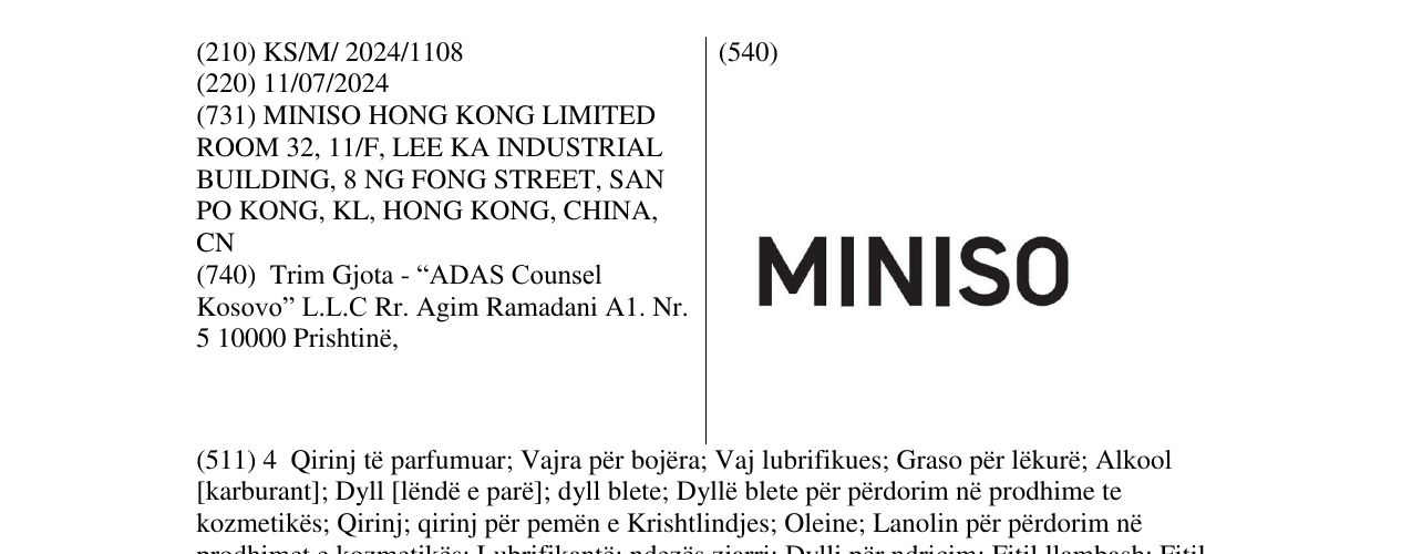 Zëri i markës MINISO në buletin