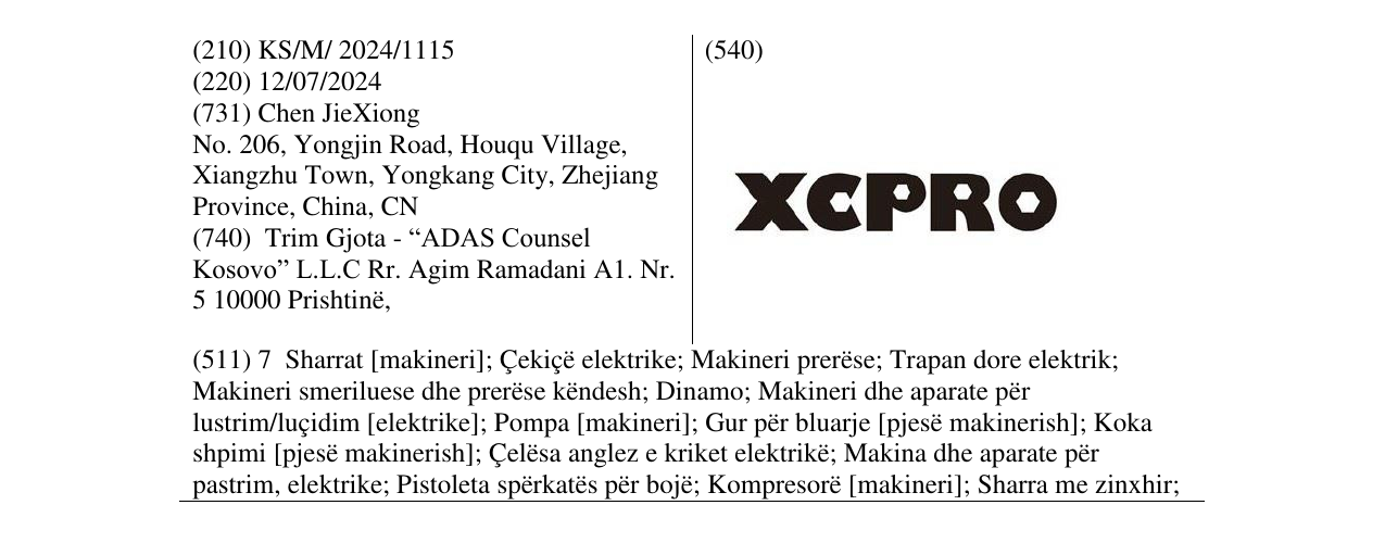 Zëri i markës XCPRO në buletin