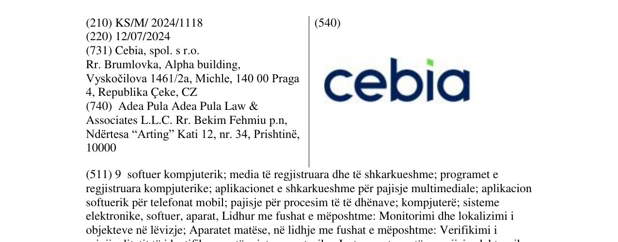 Zëri i markës cebia në buletin