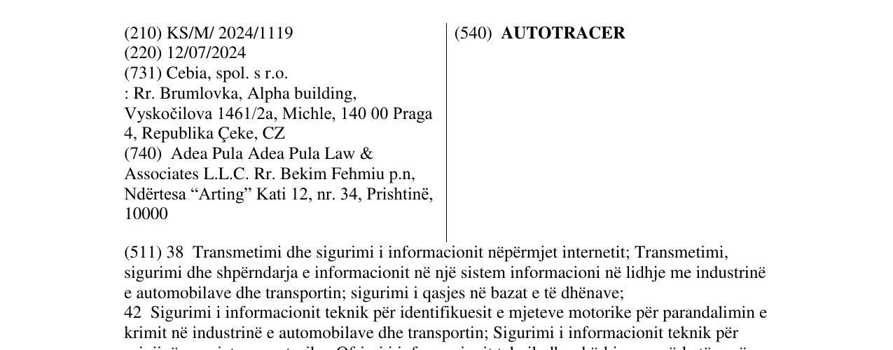 Zëri i markës AUTOTRACER në buletin