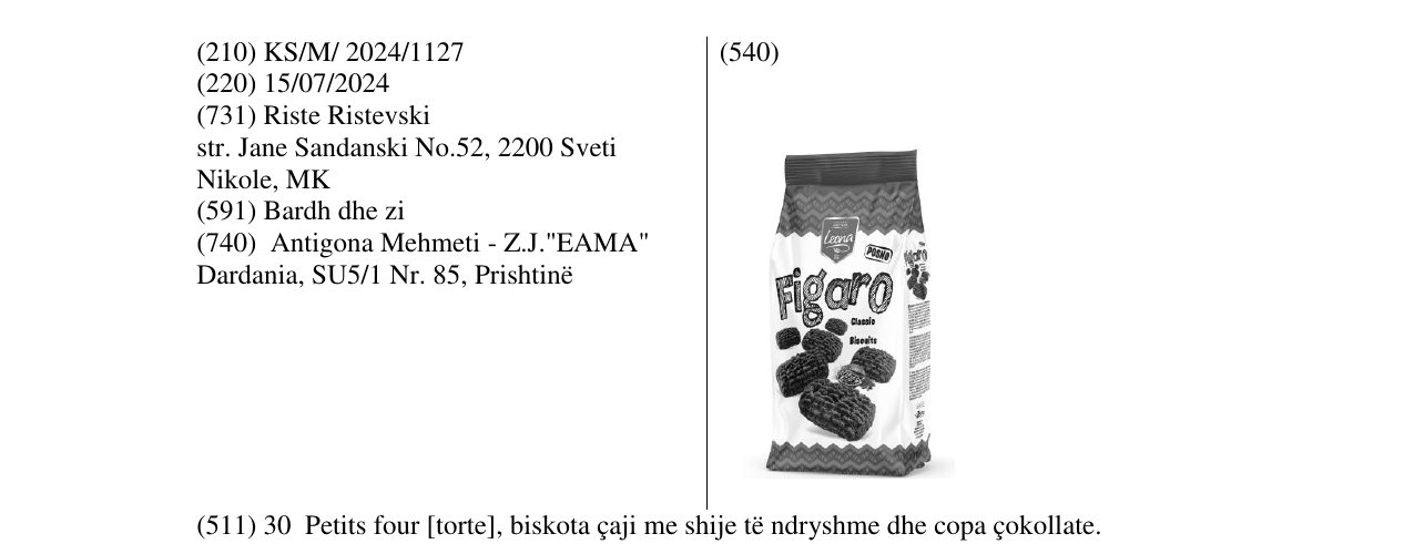 Zëri i markës Figaro në buletin