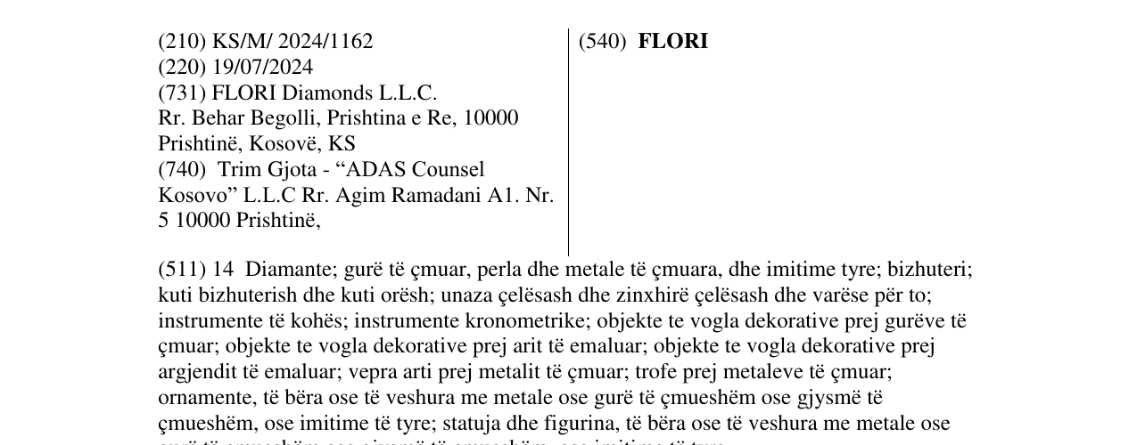 Zëri i markës FLORI në buletin