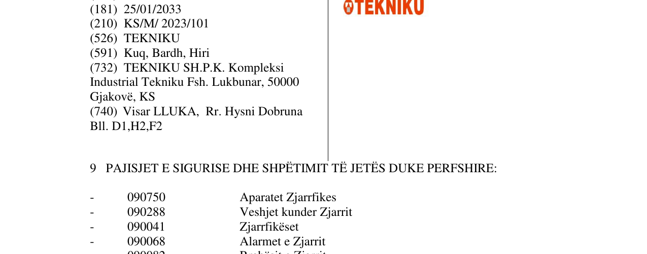 Zëri i markës TEKNIKU në buletin
