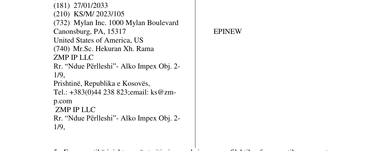 Zëri i markës EPINEW në buletin