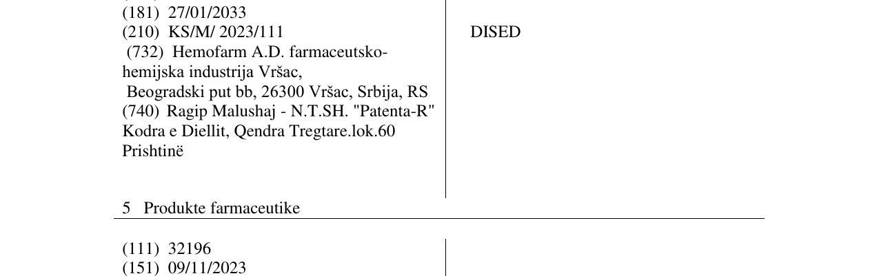 Zëri i markës DISED në buletin