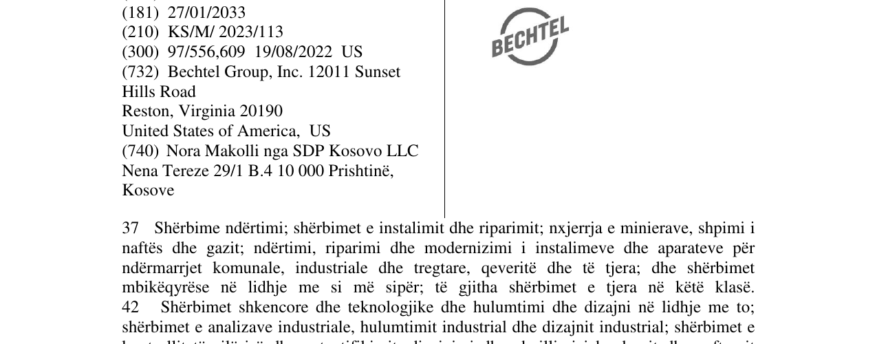 Zëri i markës BECHTEL në buletin