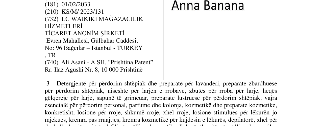 Zëri i markës Anna Banana në buletin