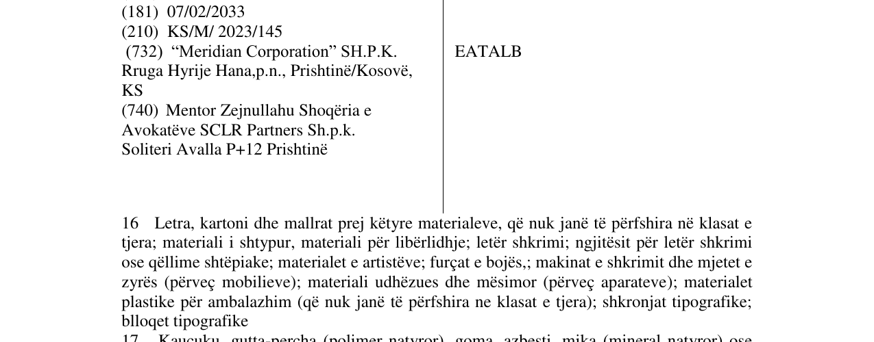 Zëri i markës EATALB në buletin