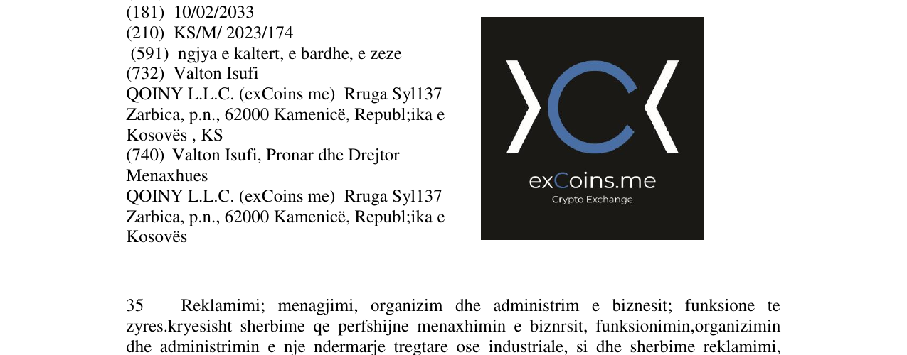 Zëri i markës excoins.me në buletin