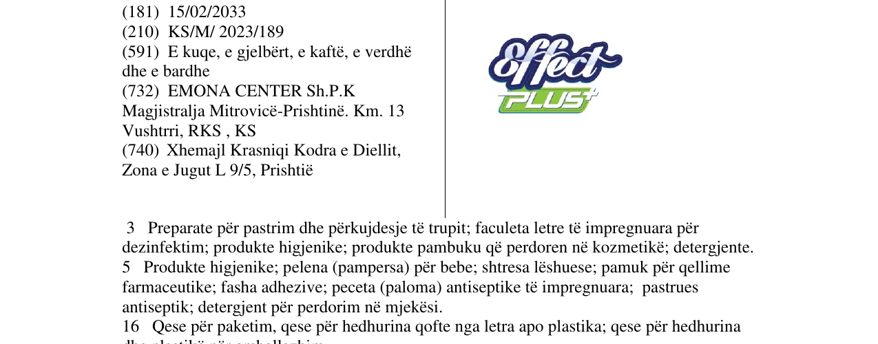Zëri i markës EFFECT në buletin