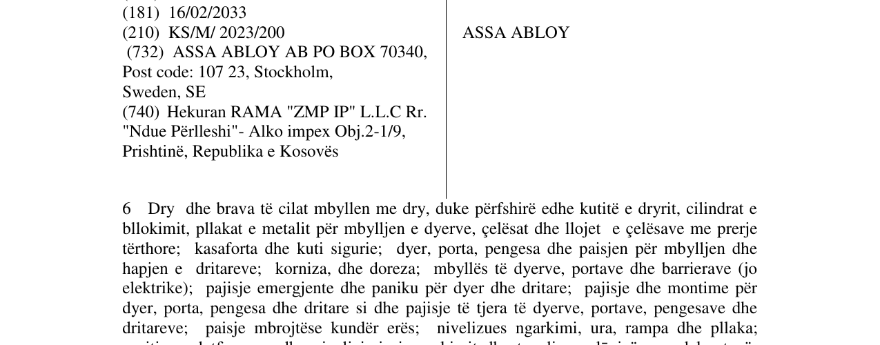 Zëri i markës ASSA ABLOY në buletin