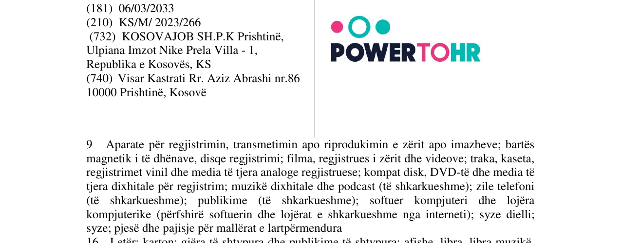 Zëri i markës powertohr në buletin