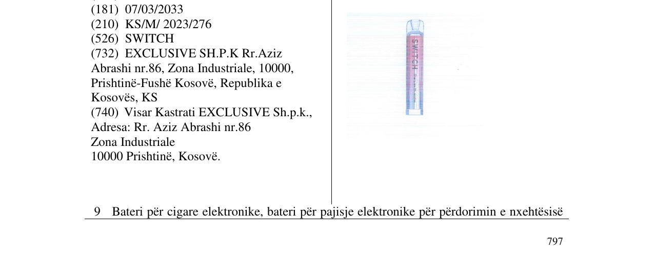 Zëri i markës SWITCH në buletin