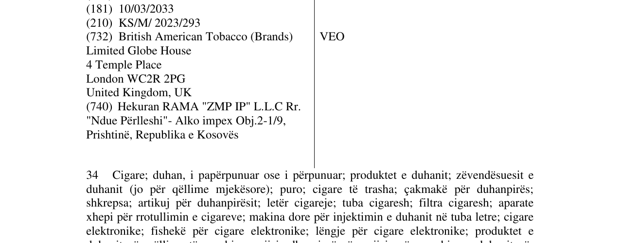 Zëri i markës VEO në buletin