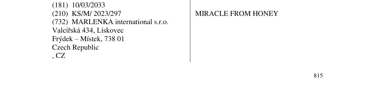 Zëri i markës MIRACLE FROM HONEY në buletin