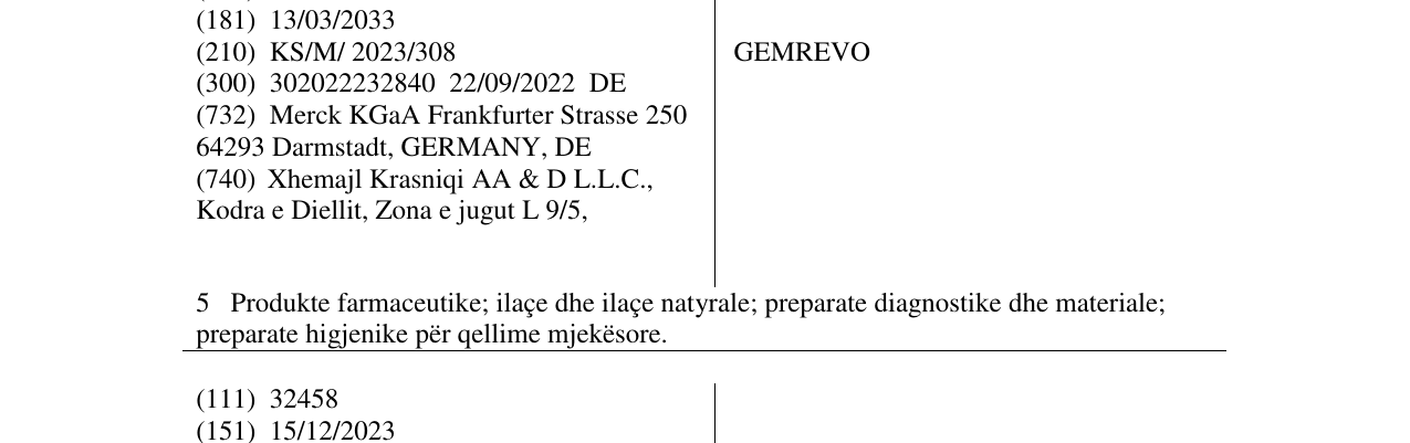 Zëri i markës GEMREVO në buletin