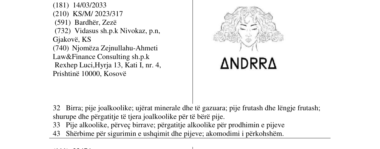 Zëri i markës ANDRA në buletin