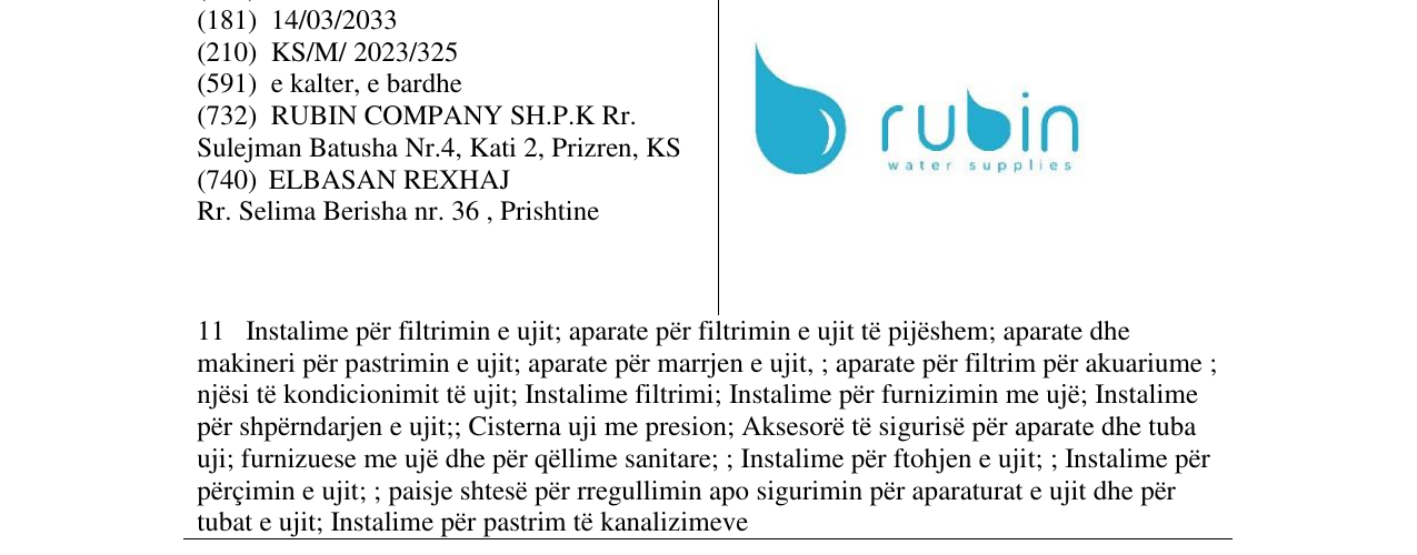 Zëri i markës rubin në buletin