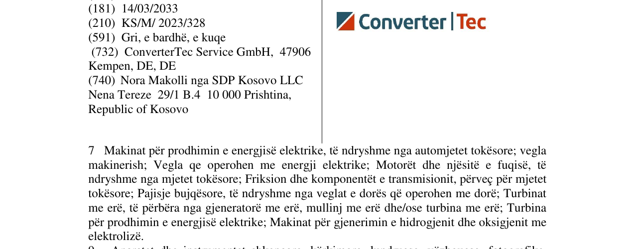 Zëri i markës Converter tec në buletin