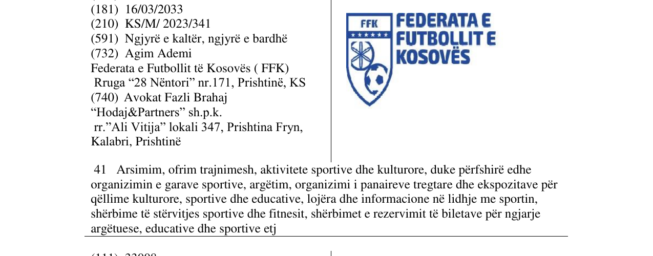 Zëri i markës FFK në buletin